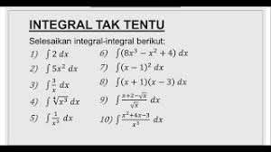 Download rangkuman contoh soal integral dalam bentuk pdf klik disini. Integral Tak Tentu Youtube