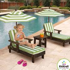 2 Chaise Wooden Umbrella Set And Kidkraft Kona Patio Outdoor Pool Loungers Kids Pool Furniture Kids Lounge Chair Kids Patio Furniture