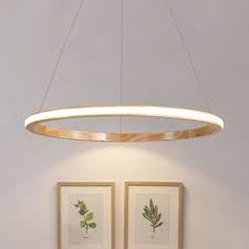 Wood Circle Hanging Light Fixture Nordic Style Led Suspension Light In Neutral For Sitting Room In 2020 Hanging Light Fixtures Bedroom Light Fixtures Circle Hanging Lights