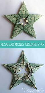 Modular Money Origami Star From 5 Bills How To Fold Step By Step