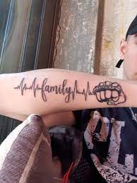 Family Tattoo Brass Knuckle Tattoo Tattoos Knuckle Tattoos