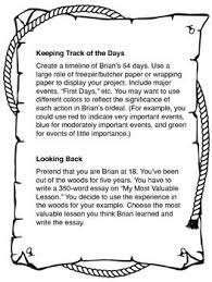 Hatchet Student Projects Student Project Hatchet Novel Study Hatchet Activities