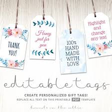 If you would like to share the printable baby shower gift tags printable with a friend, please send them directly to this page (do not link directly to the download file.) so that they can download a copy for themselves. Printable Floral Gift Tags Party Favors Editable Labels Baby Shower Favor Tags Bridal Shower Gift Labels Name Tags Digital Download Pdf By Hands In The Attic Catch My Party
