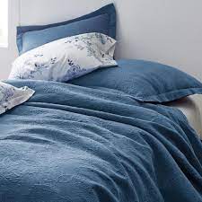 European pleated bed spread/bed skirt 20 drop 800 tc 100% cotton all size&color. The Company Store Putnam Matelasse Denim Cotton King Bedspread 50170m K Denim The Home Depot
