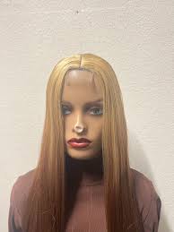 30 inch hair blend gold/ brown wig