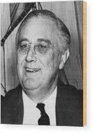 President Franklin D. Roosevelt #30 Wood Print by Everett