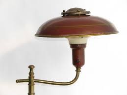 Check spelling or type a new query. 1940s Vintage Deep Red Tole Floor Lamp W Metal Helmet Light Shade Rembrandt