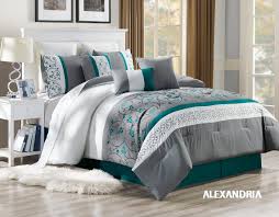 I love contemporary quilts, but i have a lot of love and respect for the antique quilts out there. Unique Home 7 Piece Alexandria Ruffled Bed In A Bag Clearance Bedding Comforter Duvet Set Fade Resistant Super Soft Size Queen Color Grey Turquoise White Walmart Com Walmart Com