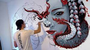 This technique has been in c. Painting An Epic Bedroom Mural In 10 Hours Youtube