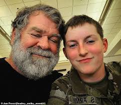 Military officer, 19, marries a father-of-two 42 YEARS older than her