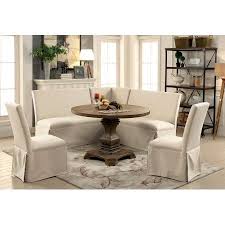 Furniture Of America Anton Traditional Pedestal Dining Table Rustic Oak Walmart Com Round Dining Room Sets Round Dining Table Sets Round Dining Room