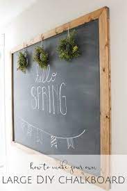 How To Make Your Own Large Diy Chalkboard Making It In The Mountains Hanging Chalkboard Kitchen Chalkboard Kitchen Wall Decor