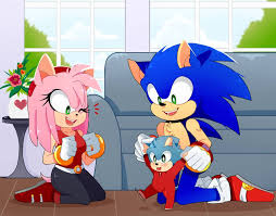 Sonamy Family Sonic And Amy Sonic Fan Art Sonic Fan Characters
