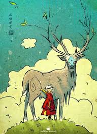 The Reunion An Art Print By Matthias Derenbach Art Deer Illustration Art Prints