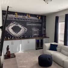 Maybe you would like to learn more about one of these? Man Cave Decor Ideas Man Cave Design Inspo Sports Wall Murals Stadium Blueprint Wallpaper In 2021 Man Cave Wall Decor Sports Wall Decor Sports Room Man Cave