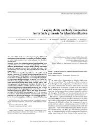 Pdf Leaping Ability And Body Composition In Rhythmic