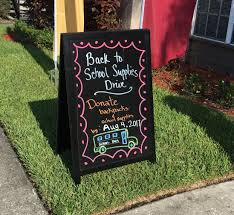 Bloomingdale Woods Valrico Fl School Supply Drive School Supply Drive School Supplies Framed Chalkboard