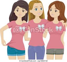 Invite friends to give us $24. Bff Overhemden Mooi Vervelend Meiden Drie Illustratie Roze Overhemden Identiek Het Voorkomen Canstock