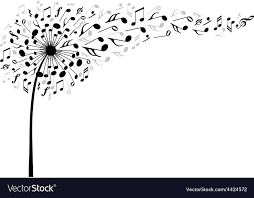 Music Dandelion Flower Royalty Free Vector Image Affiliate Flower Dandelion Music Royalty Ad Dandelion Flower Butterflies Vector Diamond Vector