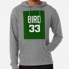 Outerstuff jayson tatum boston celtics #0 youth city edition player name & number pullover hoodie $24.99 $ 24. Larry Bird Boston Celtics Jersey Lightweight Hoodie By Cgroenheide Redbubble