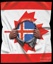Free for commercial use no attribution required high quality images. Iceland Flag Canadian Flag Ripped Open Digital Art By Jose O