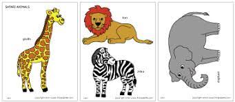 Safari Or African Savanna Animals Printable Templates Coloring Pages African Savanna Animals Savanna Animals Wild Animals Printable