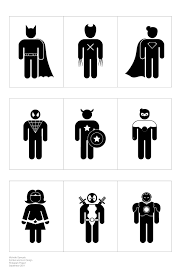 Superhero Pictograms Pictogram Superhero Stick Figures