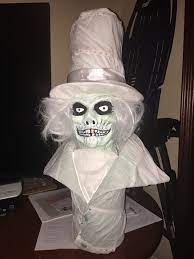 Hatbox Ghost Bust Out Of Foam Head From Hobby Lobby And Air Dry Clay Hatbox Ghost Halloween Fun Foam Head