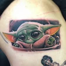 Baby Yoda Tattoo Star Wars Tattoo Baby Tattoos Cartoon Tattoos