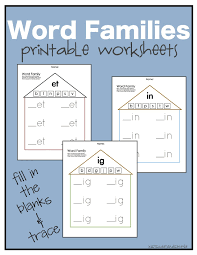 Just Sweet And Simple Preschool Practice Word Family Worksheets Word Family Worksheets Kindergarten Word Families Kindergarten Word Families Worksheets