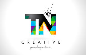Browse through thousands of cool text logos designed by professional graphic designer specifically for businesses which prefer only text logo designs. Tn T N Letter Logo With Colorful Vivid Triangles Texture Design Royalty Free Cliparts Vectors And Stock Illustration Image 76892160
