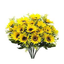 Hang them from the ceiling or beams a beautiful plant arrangement can also take the place of artwork. Artificial Flowers Fake Sunflowers Silk Flowers Table Centerpieces Arrangements Home Indoor Decorations Wedding Party Decor Silk Flower Arrangements