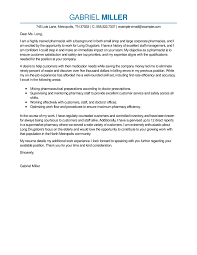 Professional Pharmacist Cover Letter Examples Livecareer