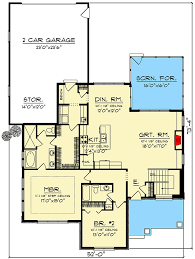 Plan 890078ah Two Bedroom Modern Craftsman House Plan With Rear Entry Garage Garage House Plans Dream House Plans Craftsman Style House Plans