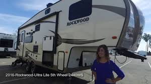 Available in multiple floor plans, forest river rockwood ultra lite could deliver highly customized hence, you should be able to whip up an assortment of delicious dishes on rockwood ultra lite about the chassis, the 5th wheel trailer of winnebago uses high strength alloy so it's both light and. 2016 Rockwood Ultra Lite 5th Wheel 2440ws Youtube