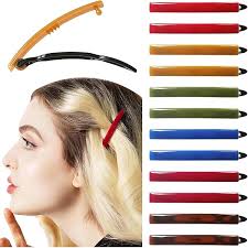 Camila Paris CP3328 French Hair Barrette Clip for Girls, Orange Small Set  of 2 Strong Hold Grip Hair Clips for Women, No Slip Rubberized Automatic  Clasp Styling Girls Hair Accessories, Made in