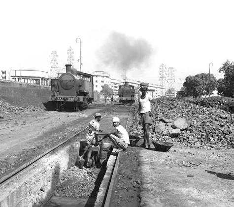 Riding steam engines of the BPT railway in 1970s Bombay