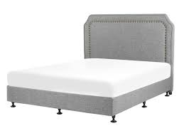 Lit 180 X 200 Cm Avec Tete De Lit En Tissu Gris Colonel En 2020 Tete De Lit En Tissu Literie Grise Lit Minimaliste