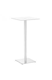 Berry is a sophisticated dining table, extendable in lenght, characterized by a strong solid walnut structure. Square Glass Bar Table Modern Furniture Brickell Collection