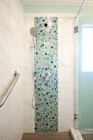 Interlocking glossy glass mosaic tile (0.938 sq. Iridescent Pebble Glass Mosaic Tile Mix Blue Pack Of 5 Sheets Glass Mosaic Bathroom Shower Remodel Bathroom Installation