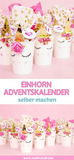 Einhorn Diy Adventskalender Basteln Anleitung Zum Selbermachen Diy Adventskalender Basteln Adventskalender Selber Machen Adventkalender
