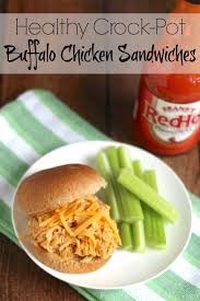 Buffalo chicken dip without cream cheese cooking for keeps. Healthy Crock Pot Buffalo Chicken Sandwiches