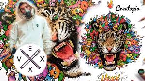 Check spelling or type a new query. Coloring The Tiger Doodle Ft Vexx Creatopia Giveaway Contest For Copic Markers Creatopia Youtube