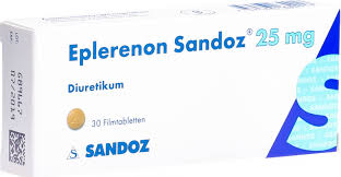 It works by blocking a chemical (aldosterone) in your body which in turn lowers the amount of sodium and water the body retains. Eplerenon Sandoz Filmtabletten 25mg 30 Stuck In Der Adler Apotheke