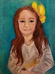 What background color should I use for an oil painting of my granddaughter  Molly?