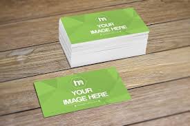 A 3d Online Mockup Generator Featuring A Large Stack Of Business Cards On A Wooden Table Display The Front An Business Card Mock Up Business Card Design Cards