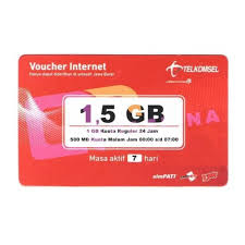Harga paket internet telkomsel ini sangat murah sekali, mulai dari rp 9.000 kamu bisa menikmati selami 1 atau 3 hari. Jual Voucher Paket Data Kuota Internet Telkomsel 1 5 Gb 7 Hari Jakarta Barat Syech Ballabellu Tokopedia
