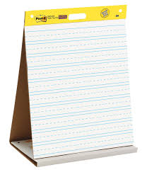 Post It Tabletop Easel Pad 20 X 23 Inches White With Primary Lines 20 Sheets Pad Pad Cover Folds To Create Stand For The Post It R Easel By