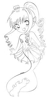 Chibi Mermaid Lineart By Kaitoucoon On Deviantart Mermaid Coloring Book Mermaid Coloring Pages Mermaid Coloring