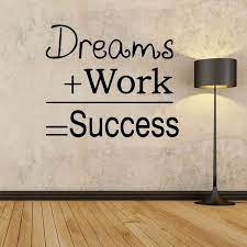 Dreams Work Quote Wall Stickers Mural House Decoration For Office Study Room Motivational Sentences Wall De Wall Quotes Wall Stickers Murals Office Wall Decals